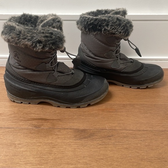 COPY - Kamik MOMENTUM low grey charcoal winter snow boot bungee lacing system … - Picture 3 of 10